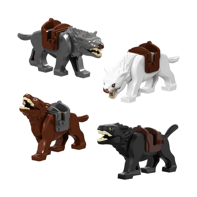 Lord the Rings White Brown Grey Black Wargs Mounts for Block Figures