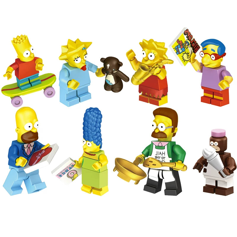 The Simpsons TV Series Block Figures Set