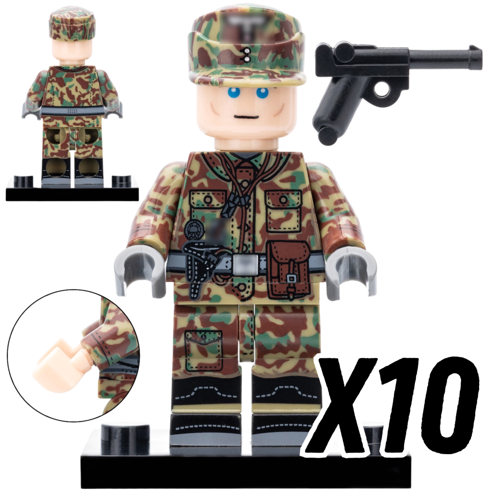 WWII German Military Infantry Building Block Block Figures Set