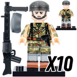 WWII German Luftwaffe Infantry Block Figures Set