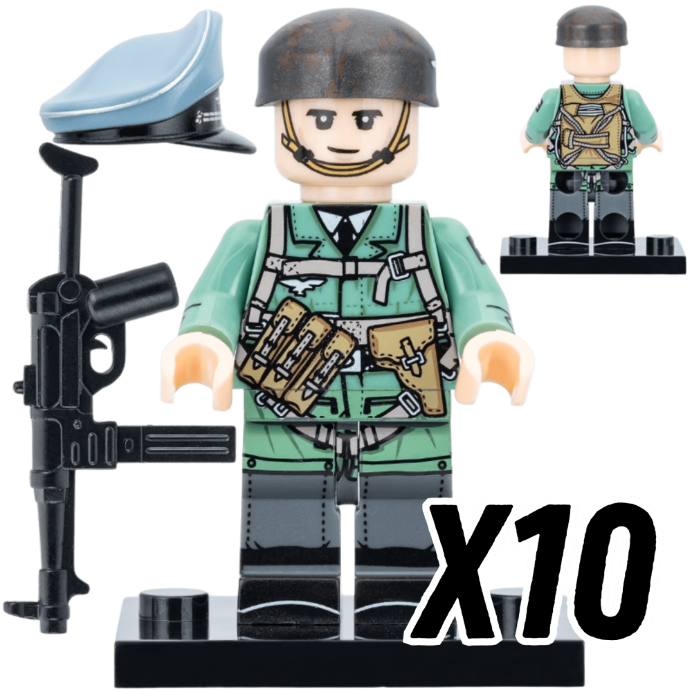 WWII German Luftwaffe Infantry Block Figures Set