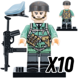 WWII German Luftwaffe Infantry Block Figures Set