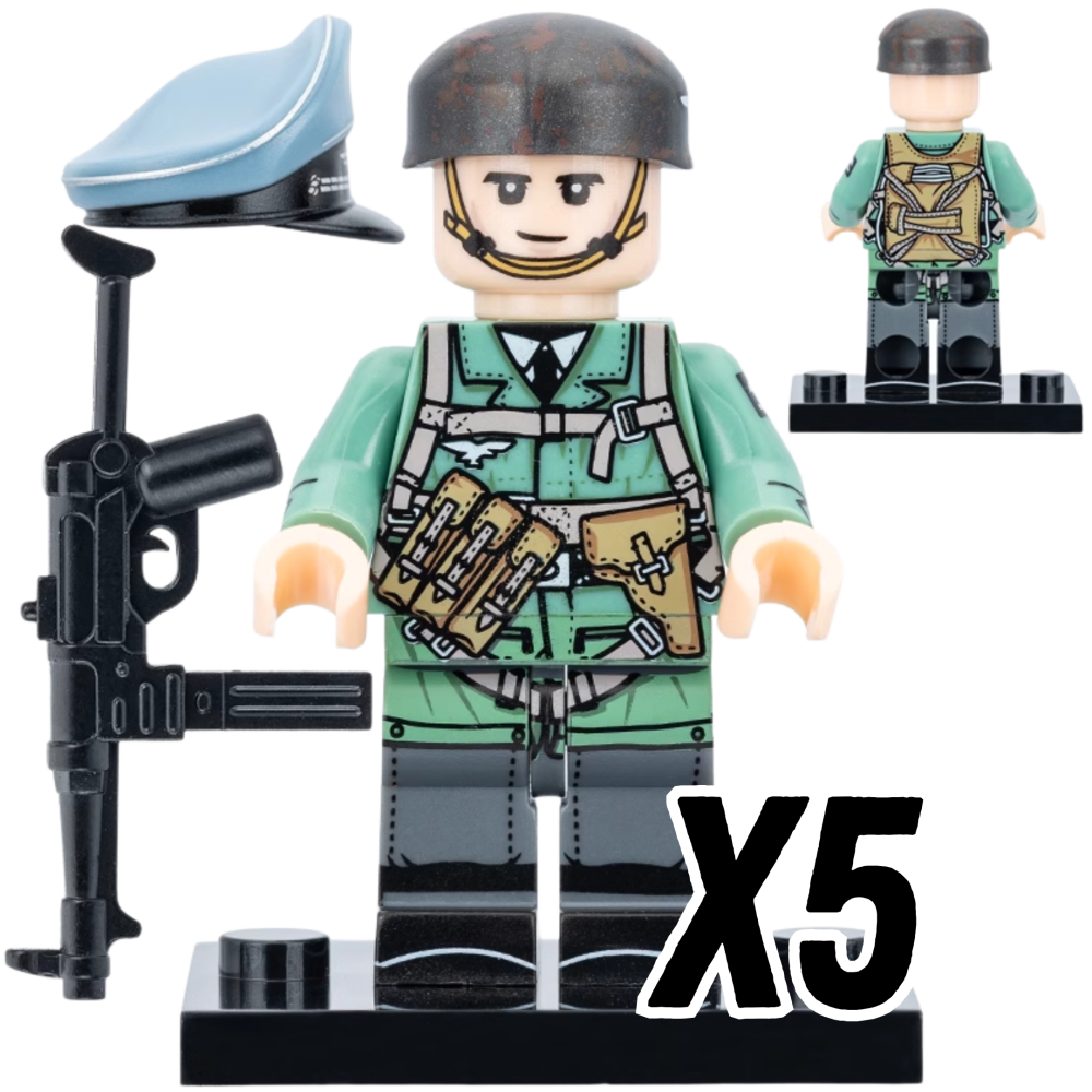 WWII German Luftwaffe Infantry Block Figures Set