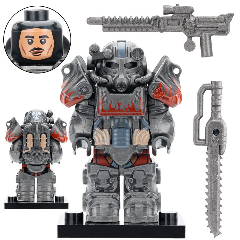 Fallout T60 Power Armor Suit Block Figures Set