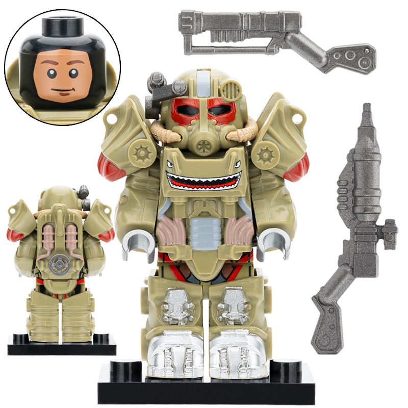 Fallout T60 Power Armor Suit Block Figures Set
