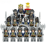 Medieval Black Lion Knights Block Figures Set