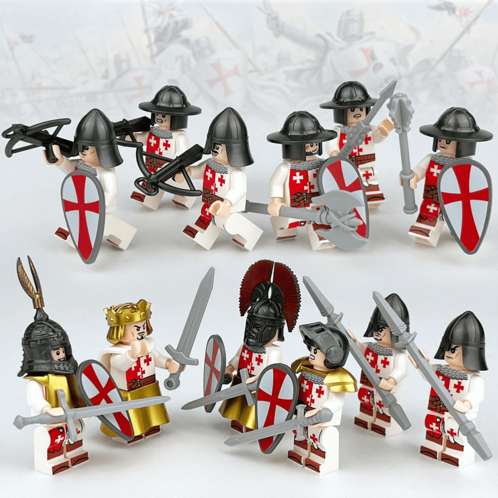 Medieval Crusaders Knights Block Figures Set