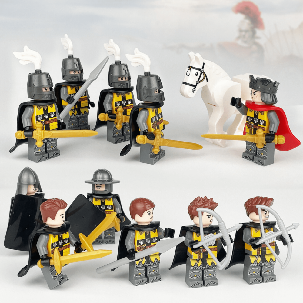 Medieval Jean III de Grailly French Crusaders Block Figures Set