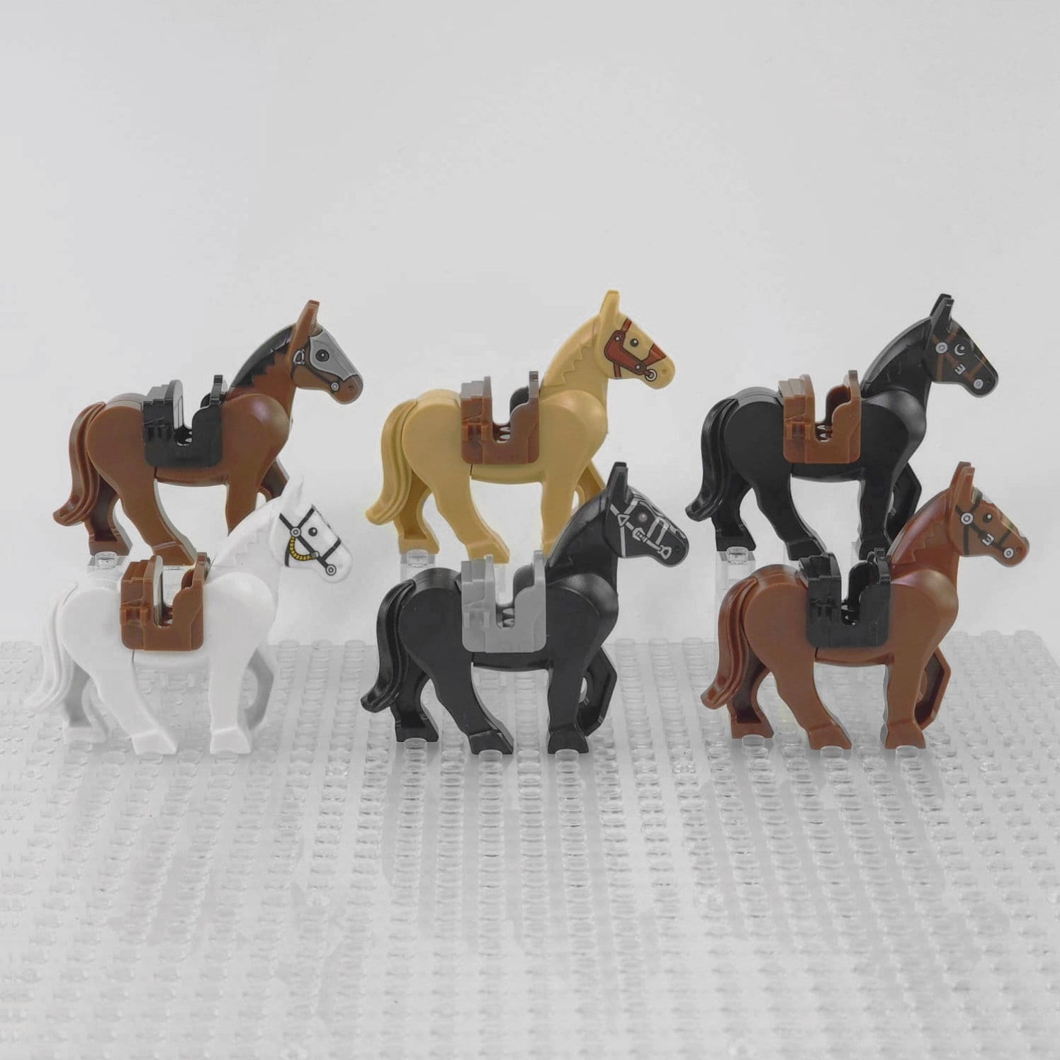Medieval Knights Horses and Mounts Block Figures Style 2