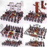 Medieval Qin Dynasty Chariots Block Figures Set