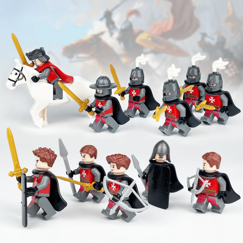 Medieval Templar Knights Block Figures Set