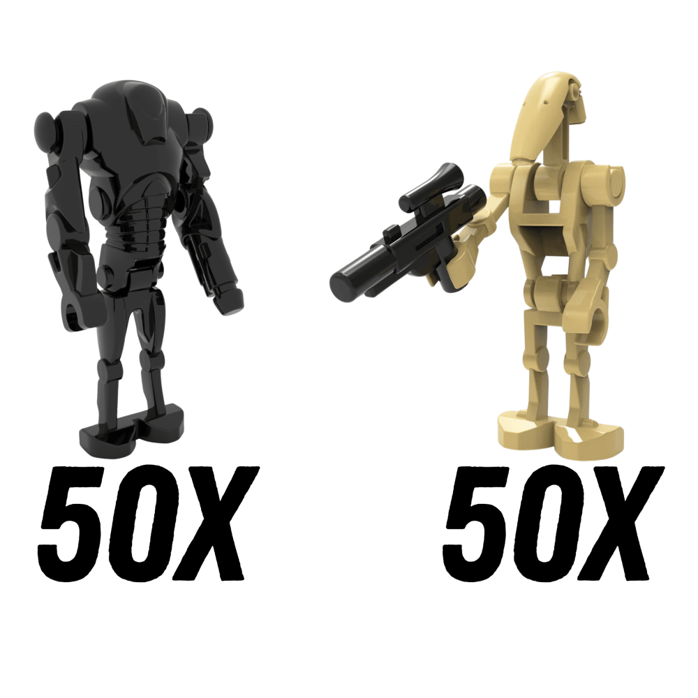 Space War Theme B1 Battle Droids Block Figures Set of 100pcs