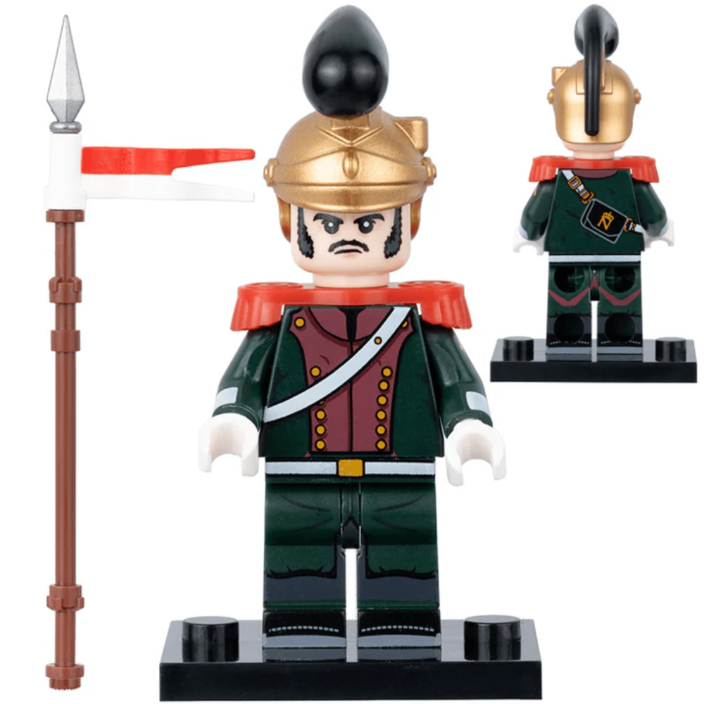 Napoleonic Wars Lancers and Cavalry Block Figures Set of 4pcs