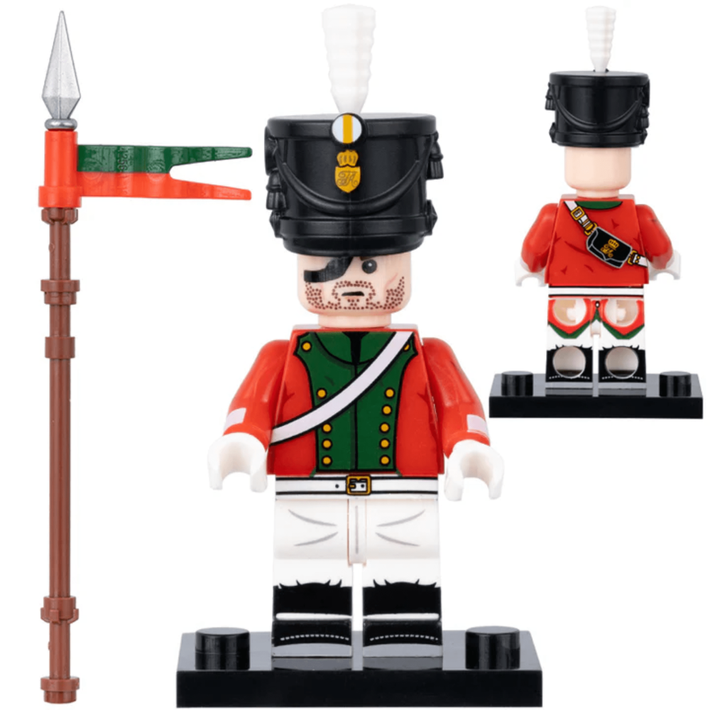 Napoleonic Wars Lancers and Cavalry Block Figures Set of 4pcs