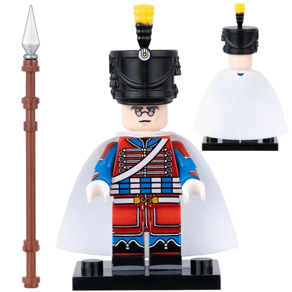Napoleonic Wars Lancers and Cavalry Block Figures Set of 4pcs