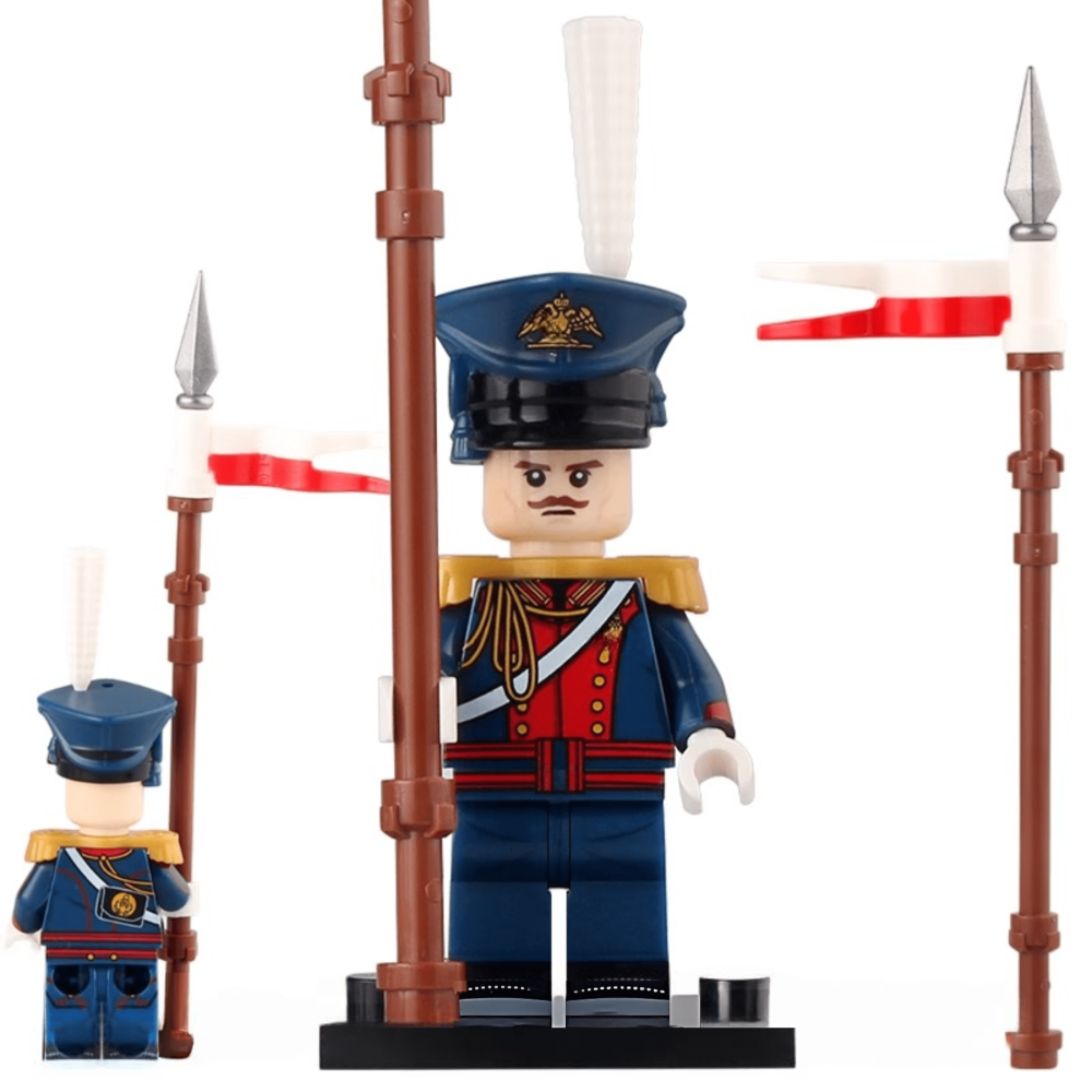 Napoleonic Wars Lancers and Light Cavalry Block Figures Set of 4pcs