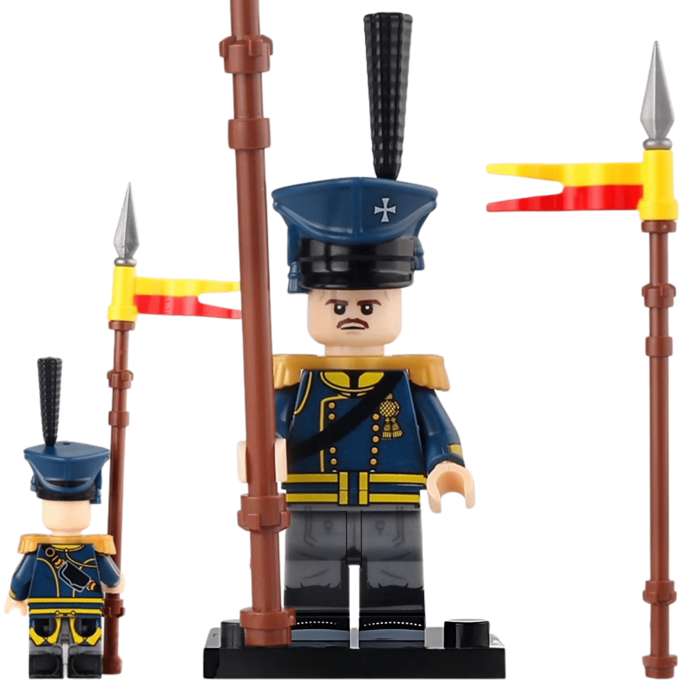 Napoleonic Wars Lancers and Light Cavalry Block Figures Set of 4pcs