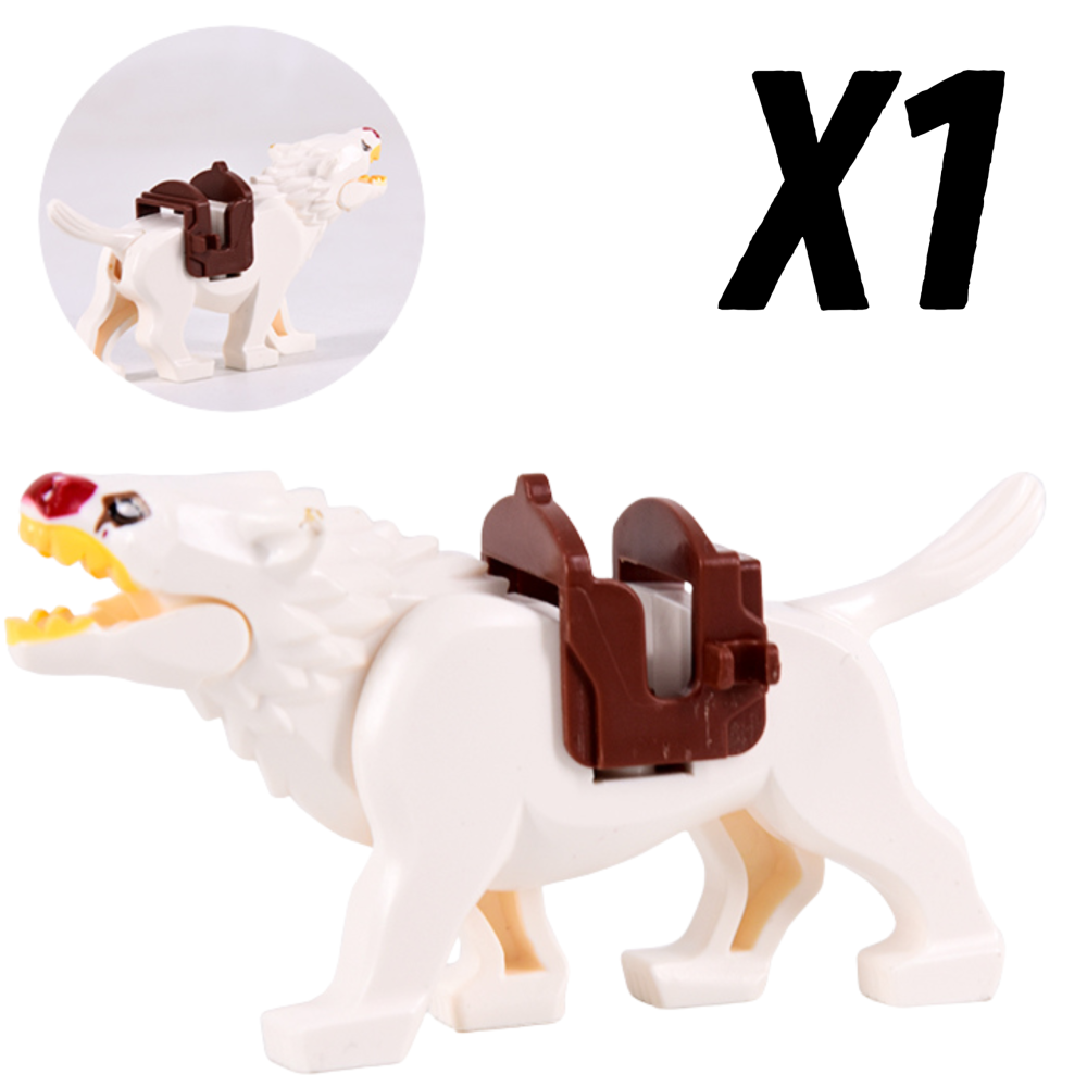 Lord the Rings White Brown Grey Black Wargs Mounts for Block Figures