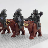Lord the Rings Uruk-Hai Warg Rider Block Figures Set 12pcs