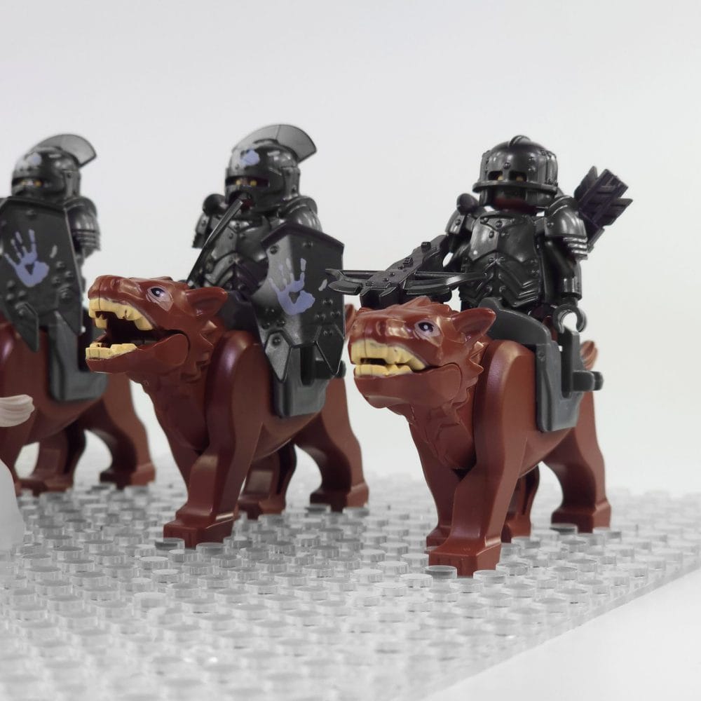 Lord the Rings Uruk-Hai Warg Rider Block Figures Set 12pcs