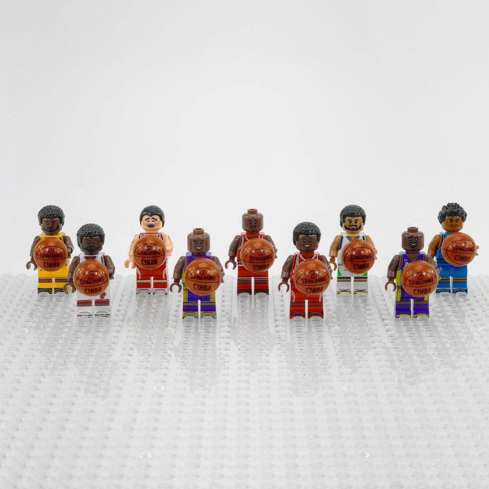 NBA Basketball Block Figures Set of 9pcs with Basketball Accessory