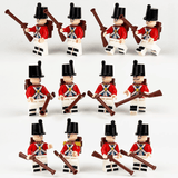 Napoleonic British Red Coats Block Figures Set of 12pcs