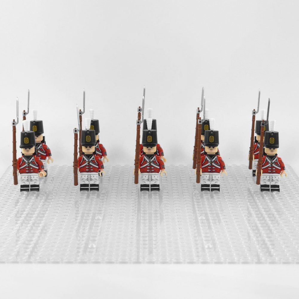 Napoleonic Wars British Royal Fusiliers Block Figures Set of 10pcs