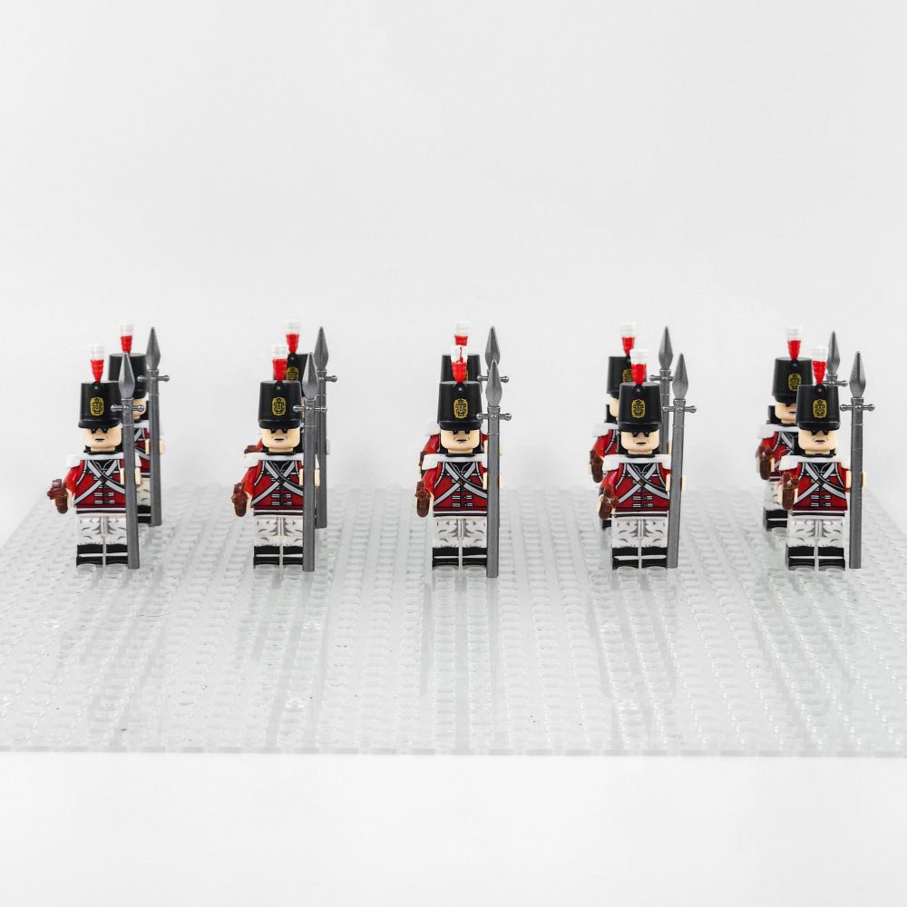 Napoleonic Wars British Royal NCO’s Block Figures Set of 10pcs