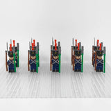 Napoleonic Wars French Artillery Infantry Block Figures Set of 10pcs
