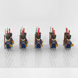 Napoleonic Wars French Artillery Infantry Block Figures Set of 10pcs