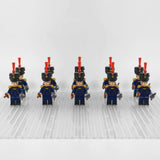 Napoleonic Wars French Artillery Officer Block Figures Set of 10pcs