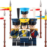 Napoleonic Wars Lancers and Light Cavalry Block Figures Set of 4pcs