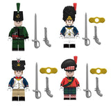 Napoleonic Wars Offices and Captains Block Figures