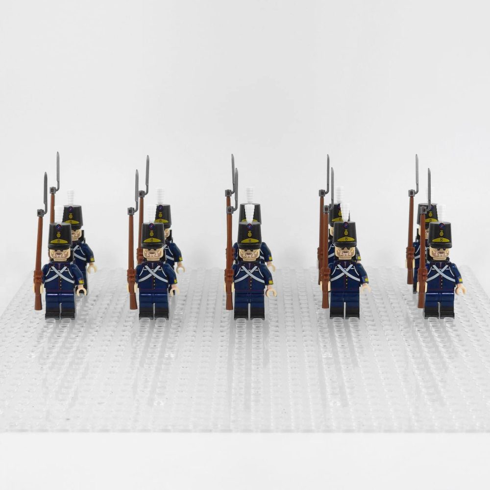 Napoleonic Wars Portuguese Line Infantry Block Figures Set of 10pcs