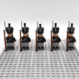 Napoleonic Wars Prussian Silesian Chasseur Block Figures Set of 5pcs