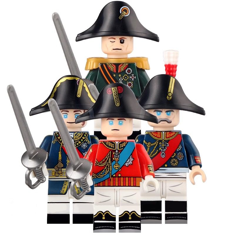 Napoleonic Wars Royal Leaders Block Figures Set of 4pcs