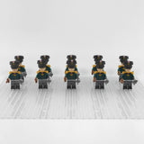Napoleonic Wars Russian Artillery Officer Block Figures Set of 10pcs
