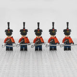 Napoleonic Wars Russian Guard Hussar Block Figures Set of 5pcs