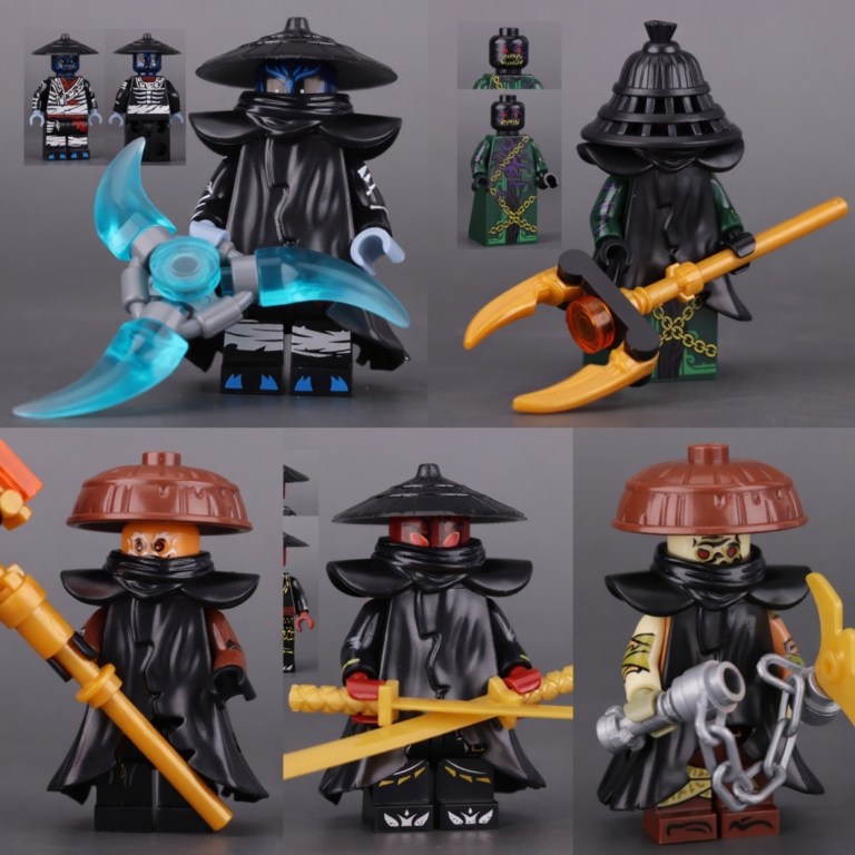 Ninjago Shadow Warrior Block Figures  Set of 5pcs (Kur, Rox, Zarkt, Drix, Nokt)