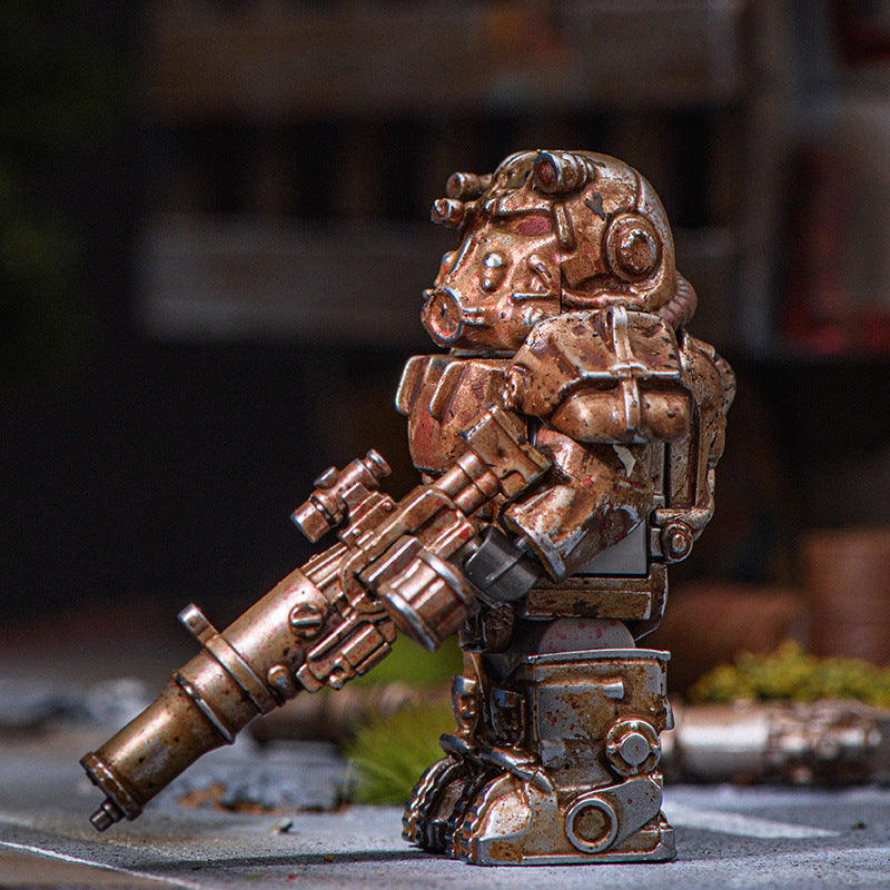 Fallout Premium Weathered Wasteland Power Armor Inspired Block Figures