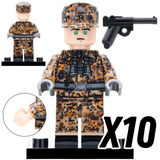 WWII German Military Infantry Building Block Block Figures Set