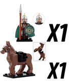 Lord the Rings Riders Rohan Rohirrim Block Figures Set