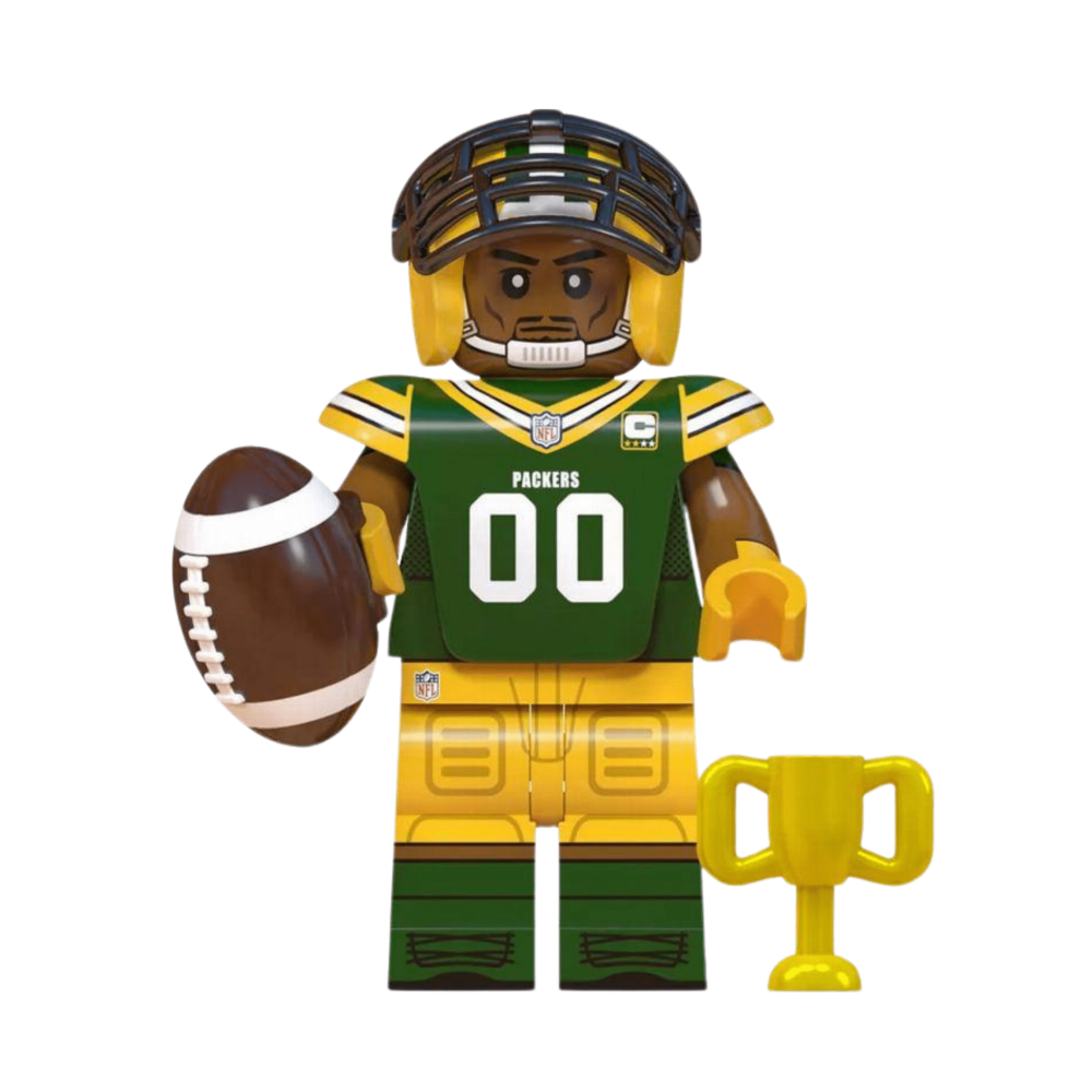 NFL Football Players Block Figures Set of 16pcs with Super Bowl Trophy Accessories