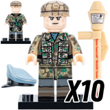 WWII German Luftwaffe Infantry Block Figures Set