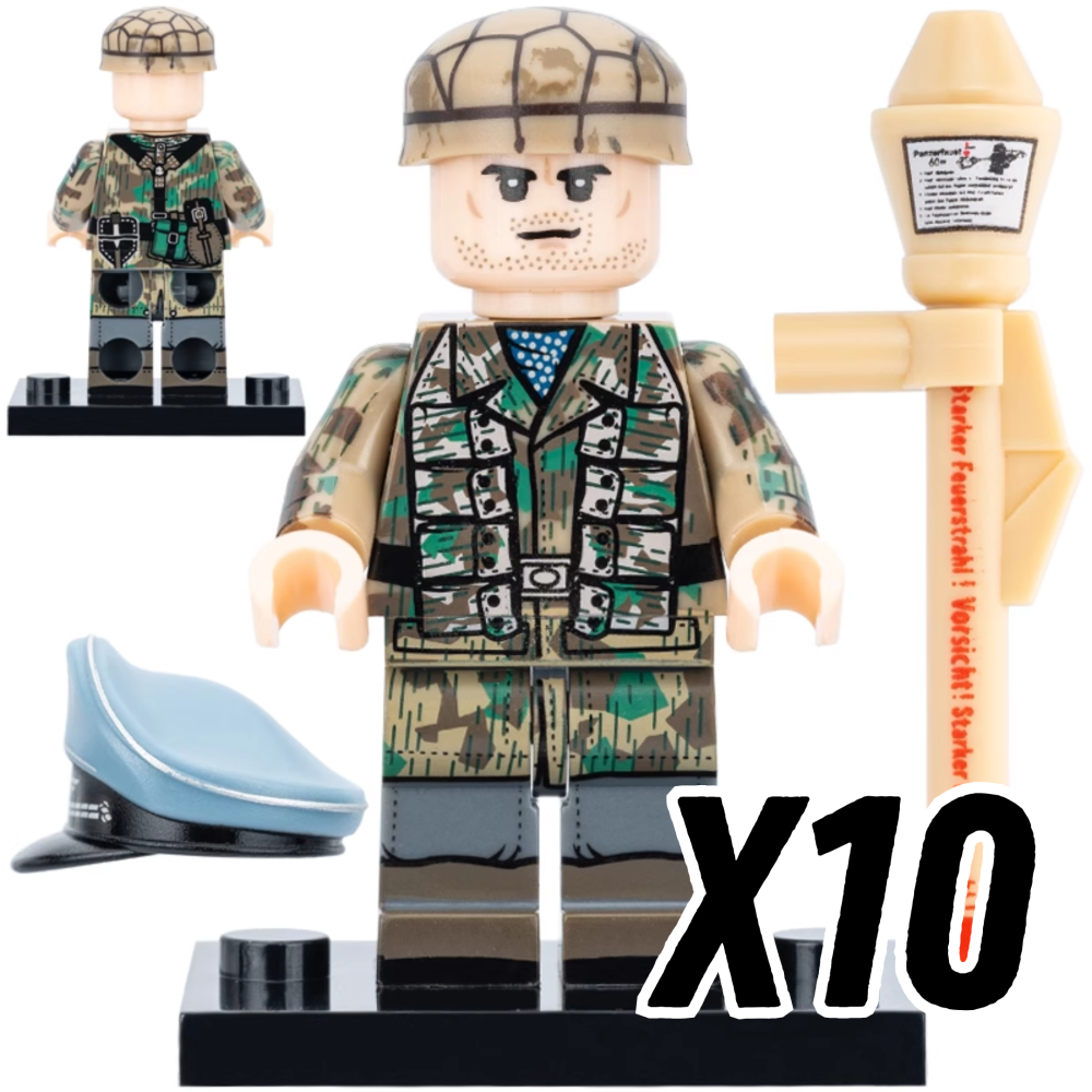 WWII German Luftwaffe Infantry Block Figures Set