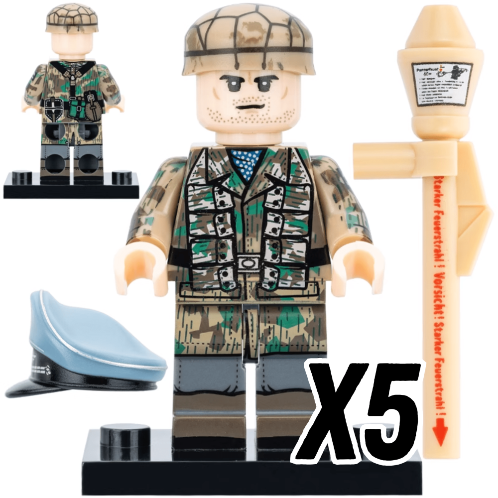 WWII German Luftwaffe Infantry Block Figures Set