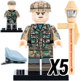 WWII German Luftwaffe Infantry Block Figures Set