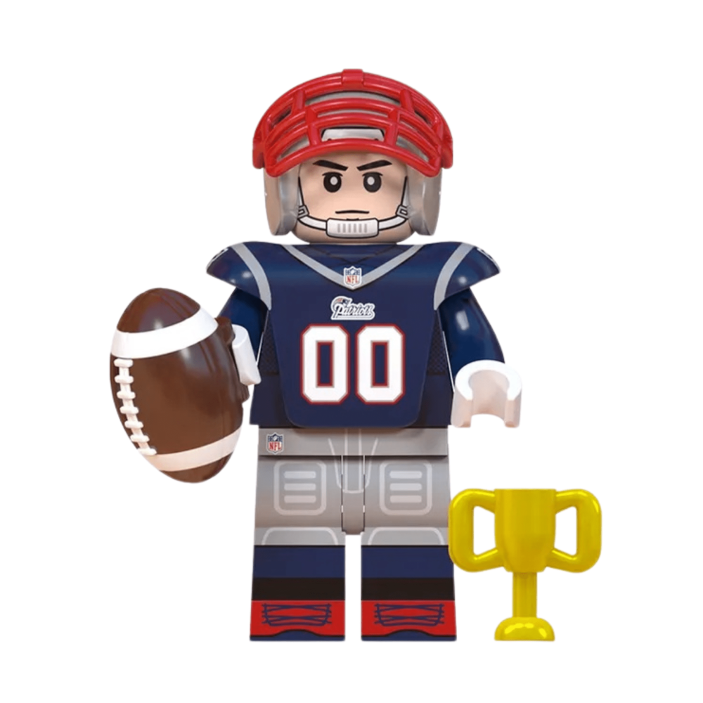 NFL Football Players Block Figures Set of 16pcs with Super Bowl Trophy Accessories