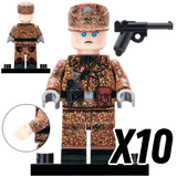 WWII German Military Infantry Building Block Block Figures Set