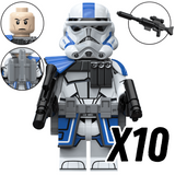 Space War Theme 501st Legion Clone Troopers & Anakin Block Figures Set 2